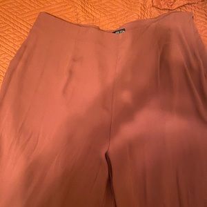 Forever21+ Rust Brown Wide Leg Chiffon Pants in 2X